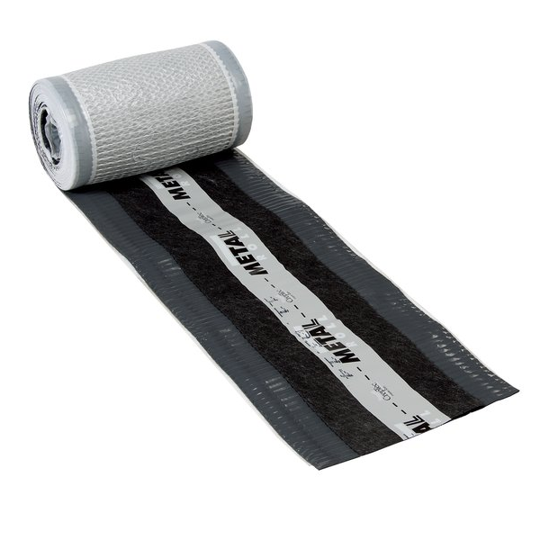 Closoir souple ventilé Metalroll Monier pour faîtage et arêtier - Ardoise - 26-32 CM - rouleau de 5 M