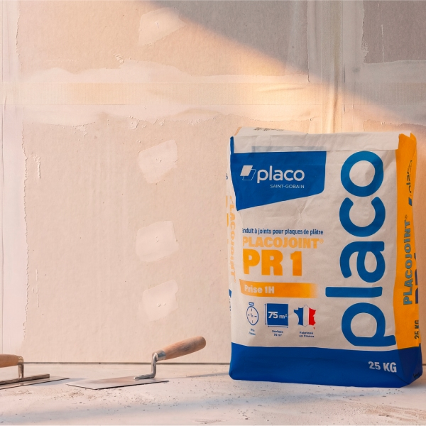Enduit à joint à prise rapide Placojoint® PR 1 - Temps de prise 1h - Blanc - Sac de 25 kg
