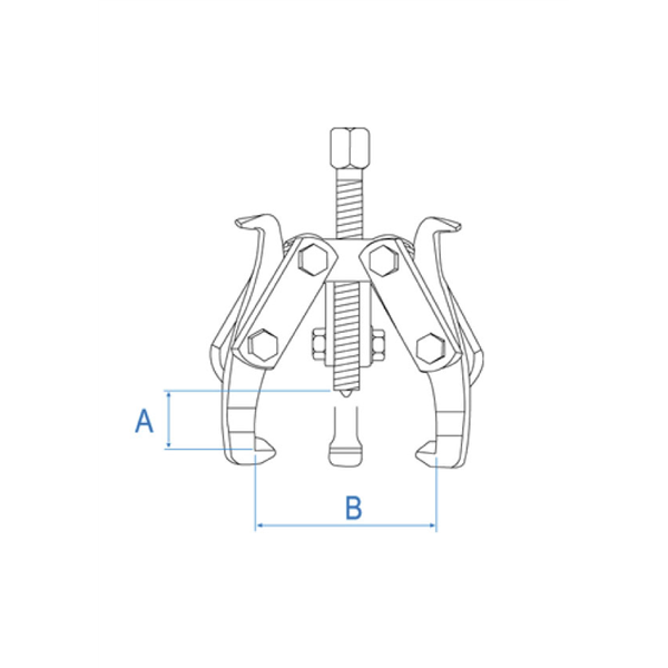 Extracteur de roulement 3 griffes largeur de portée 85 mm