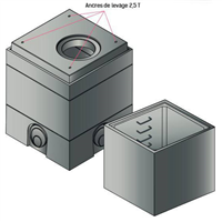 Elément regard 1500x1500mm hauteur 90cm avec échelon