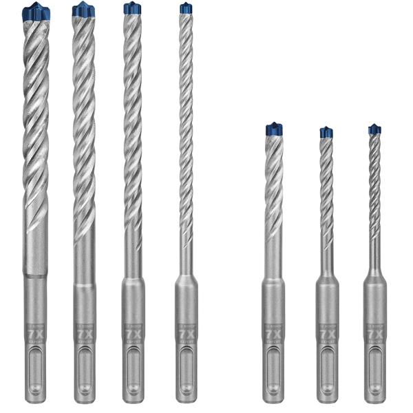 Coffret de 7 forets béton armé Expert SDS Plus-7X - Bosch - pour perforateur - 5 à 12 mm