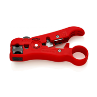 Outil dénudage universel câbles coaxiaux RG 59 - RG 6 - RG 7 - RG 11 Knipex - Boîtier plastique
