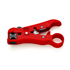 Outil dénudage universel câbles coaxiaux RG 59 - RG 6 - RG 7 - RG 11 Knipex - Boîtier plastique