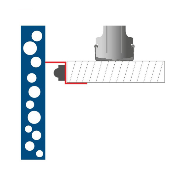 Profilé d'ombrage pour joint creux entre plafond et mur - Pour plaque de plâtre de 9,5 à 25 mm - Placstop Z - Retour en L de 10 x 10 mm - L. 3,00 M