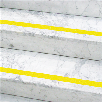 Bande agrippante et auto-adhésive Dinac Dinastair en Carborundum Jaune - larg. 36 MM - rouleau de 15,30 M