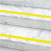 Bande agrippante et auto-adhésive Dinac Dinastair en Carborundum Jaune - larg. 36 MM - rouleau de 15,30 M