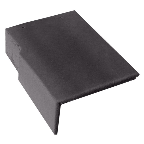 Tuile de rive universelle gauche en béton - Innotech - Ardoise - 42 x 33.3 x 14.5 cm