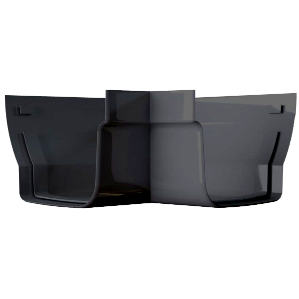 Angle intérieur à coller MEP RVAIP pour gouttière La Réversible côté plan - PVC Anthracite