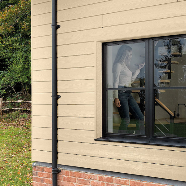 Profil d'angle extérieur pour bardage Cedral Click - aluminium laqué Vanille C02 - longueur 3,00 M
