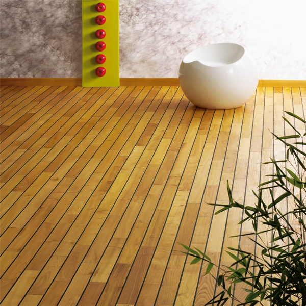 Parquet de salle de bain Acacia Navylam + pré-huilé - double joint intégré - 68 MM x 9,00 MM - longueur variable