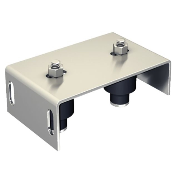 Guide supérieur réglable pour portail avec 2 olives pour tube de 30 à 60 mm