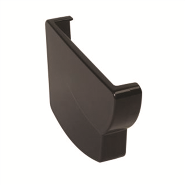 Fond de gouttière gauche Nicoll - À coller - Longueur 131 mm - Épaisseur 24 mm - Techtan - Noir