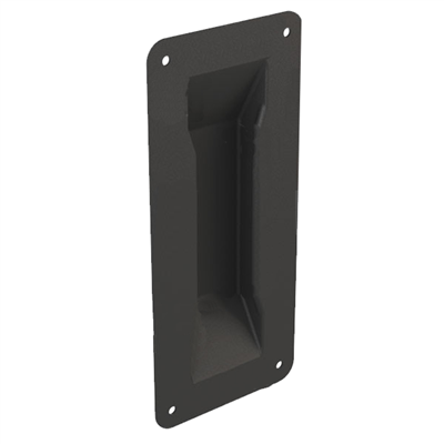 Poignée cuvette à encastrer Mantion RD-4B pour porte coulissante Roc Design - acier noir - 200 x 90 mm