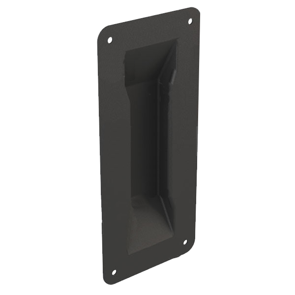 Poignée cuvette à encastrer Mantion RD-4B pour porte coulissante Roc Design - acier noir - 200 x 90 mm