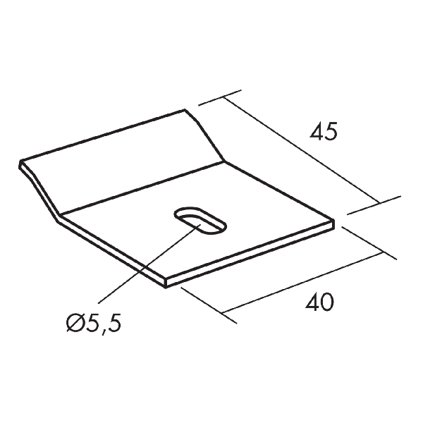 Platine de fixation directe Connect pour profilés Ecophon Focus B, F et Akusto Wall - Boîte de 100