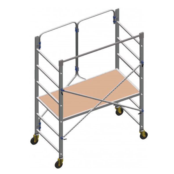 Échafaudage roulant châssis pliable Aluxis Mini 87 - 2,90 m - Montage rapide - Aluminium - Altrad