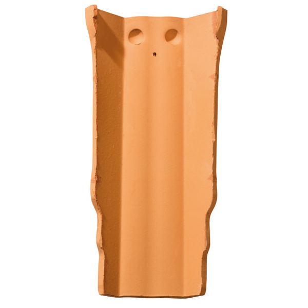 Tuile de courant à fond plat en terre cuite - Système Stop - pour toitures exposées au vent - Ovre