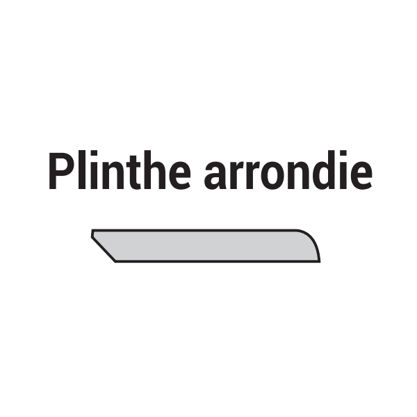 Plinthe arrondie en MDF prépeint en blanc - section de 14 MM x 80 MM - longueur 2440 MM