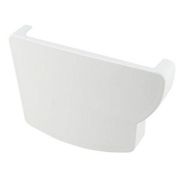 Fond de gouttière gauche Nicoll - À coller - Longueur 131 mm - Épaisseur 24 mm - Techtan - Blanc