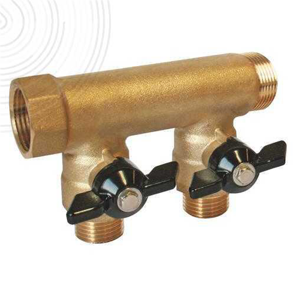 Collecteur portee plate vannes bs 3/4" 2s