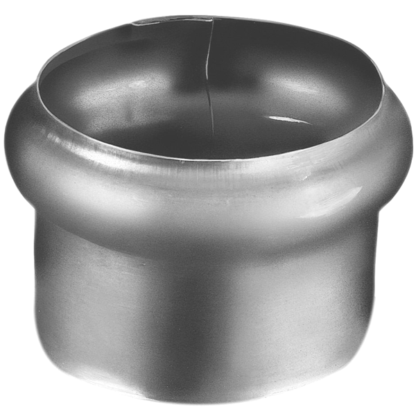 Bague ajustable simple en zinc naturel Rheinzink pour tuyau de descente de gouttière de