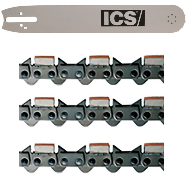 Guide avec 3 chaînes diamantées ICS P3/680/35F - longueur 35 cm