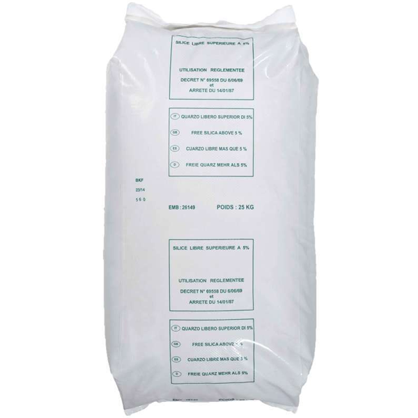 Sable de filtration pour piscine - granulométrie de 0,6 à 1,6 mm - sac de 25 kg