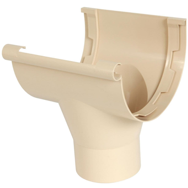 Naissance centrale à coller Nicoll NAC33S pour gouttière LG33 - Techtan - tube rond de 100 mm - sable