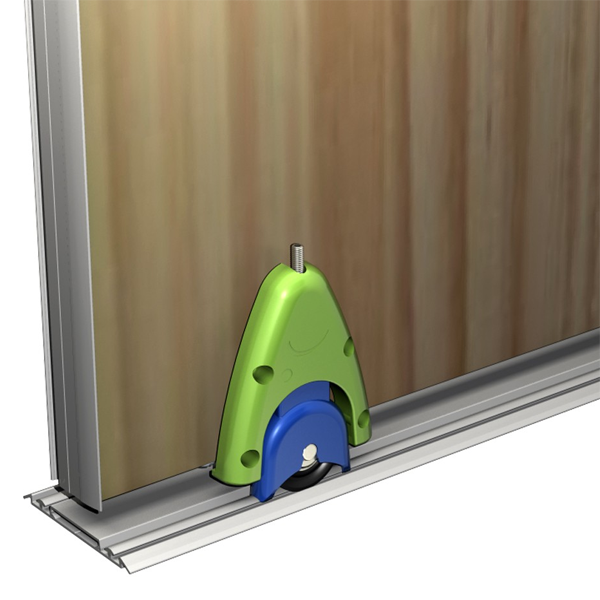 Ensemble pour porte coulissante Mantion 72/200A - laqué blanc - longueur 2 m