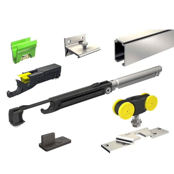 Ensemble rail pour porte coulissante jusqu'à 80 kg - Mantion SAF 80A - longueur 2 mètres