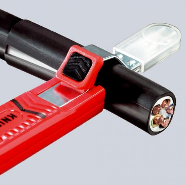 Outil à dégainer Knipex pour câbles ronds standard - Lame scalpel - Longueur 165 mm