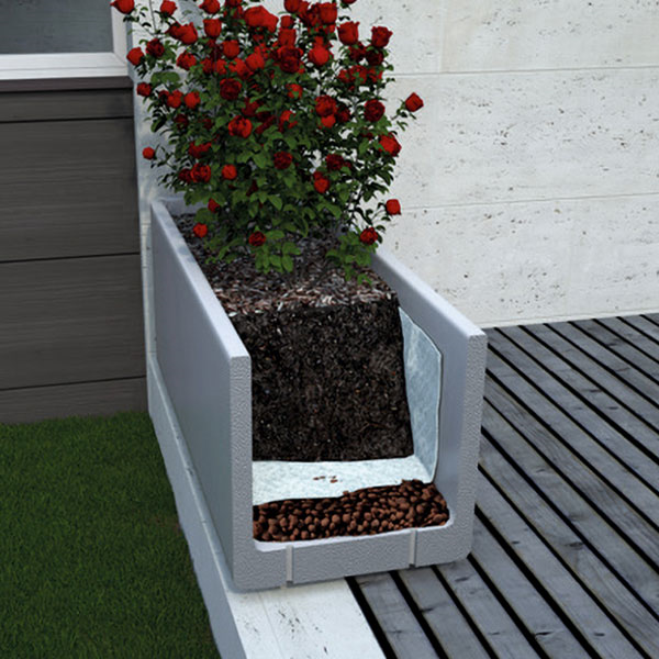 Géotextile non-tissé imputrescible pour aménagement extérieur - Résistance 4 kN - Edia - 2 m x 50 m