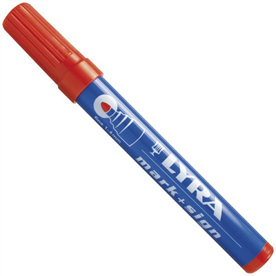 Marqueur indélébile Lyra Mark+Sign pointe fine coloris rouge