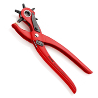 Pince emporte-pièces revolver 90 70 220 Knipex - 6 buses interchangeables - Longueur 220 mm
