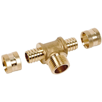 Té à glissement et male au centre - Male 15/21 - PER Ø16