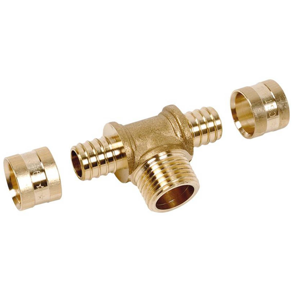 Té à glissement et male au centre - Male 15/21 - PER Ø16