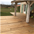 Lame de terrasse en bois exotique - Garapa KD Lisse - Classe 2 - 120 x 21 mm - Longueur 1,55 m