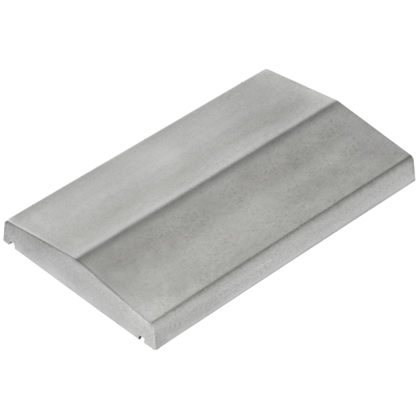 Chapeau de mur lisse à 2 pente en béton - Fabemi - 50,0 cm x 30,0 cm - ép. 5,70 cm - Gris