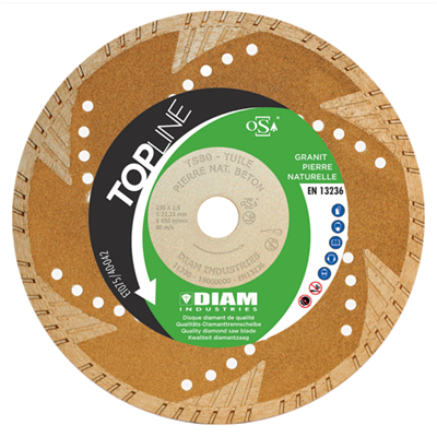Disque diamant granit, béton et tuile Ø125 mm x 22,23 mm - TS80125 Diam Industries