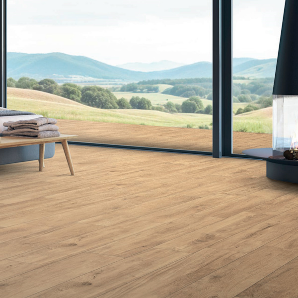 Carrelage antidérapant effet parquet en grès cérame rectifié - New Derby GRIP - 120,0 CM x 20,0 CM - ép. 9,50 MM - Betulla