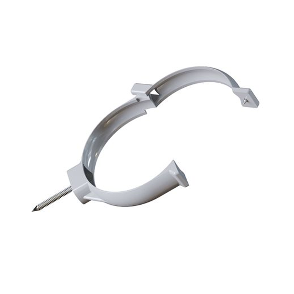 Collier de fixation à patte à vis MEP CAV80 à visser pour tuyau de descente de 80 mm - PVC Gris