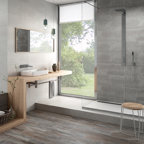 Faïence murale effet "ondulé" Baléares Mallorca - Blanco - 25 CMx75 CM ép. 8,7 MM