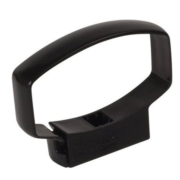 Collier ovoïde PVC pour tube de descente eau pluviale à clipser - 90 x 56 mm - Noir