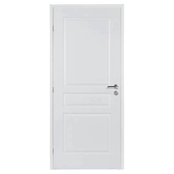 Bloc-porte prépeint Design 110 blanc à âme isolante - Gypso - 204 CM x 73 CM - gauche poussant - Serrure de sûreté 3 points