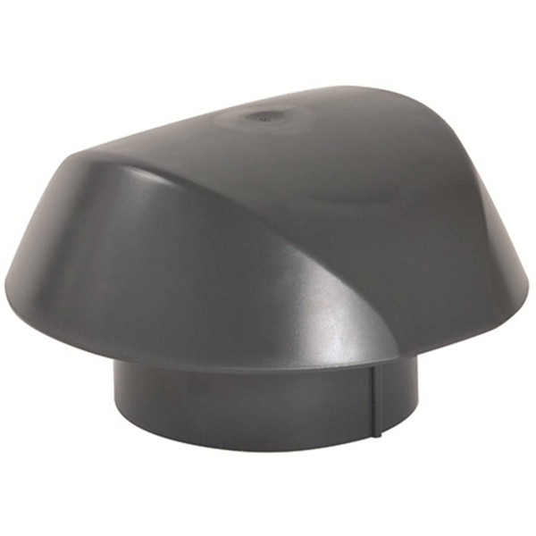 Chapeau de ventilation de toit Nicoll VVM12 avec moustiquaire - femelle Ø 125 mm - PVC Anthracite