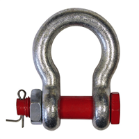 Manille lyre acier haute résistance avec axe boulonné Levac CMU 3250 kg