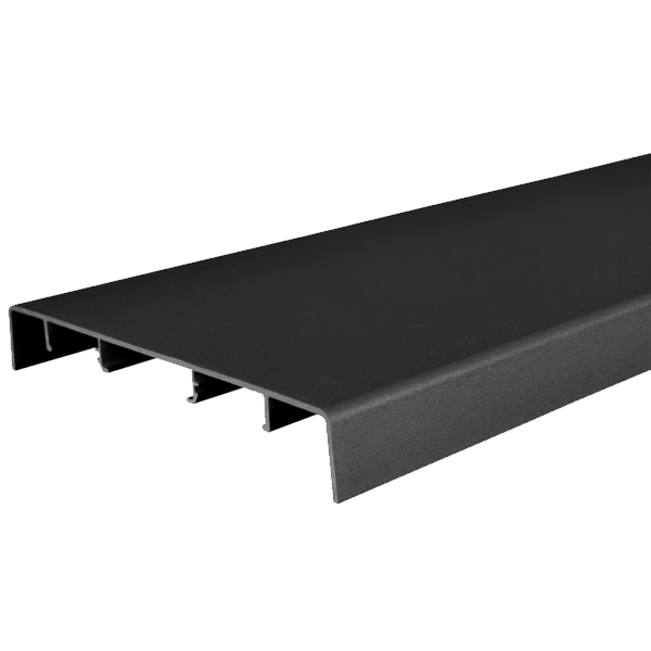 Couvertine plate pour mur Ôdemur en aluminium - gris anthracite - 310,0 CM x 27,0 CM
