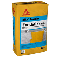 Enduit imperméabilisant pour fondations et parois enterrées - Mortier fondation SP Sika - sac de 25 kg