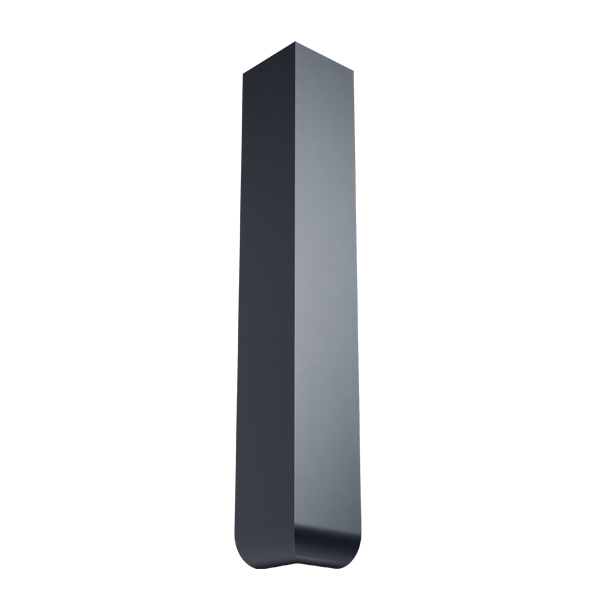 Angle extérieur 90° pour planche de rive Rivecel Bullnose  à profil arrondi - Anthracite - Hauteur 300,00 MM