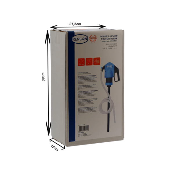 Pompe manuelle à levier Renson pour AdBlue et huile - 500 mL/coup